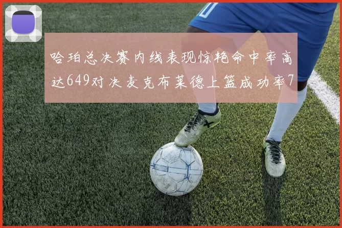 哈珀总决赛内线表现惊艳命中率高达649对决麦克布莱德上篮成功率75